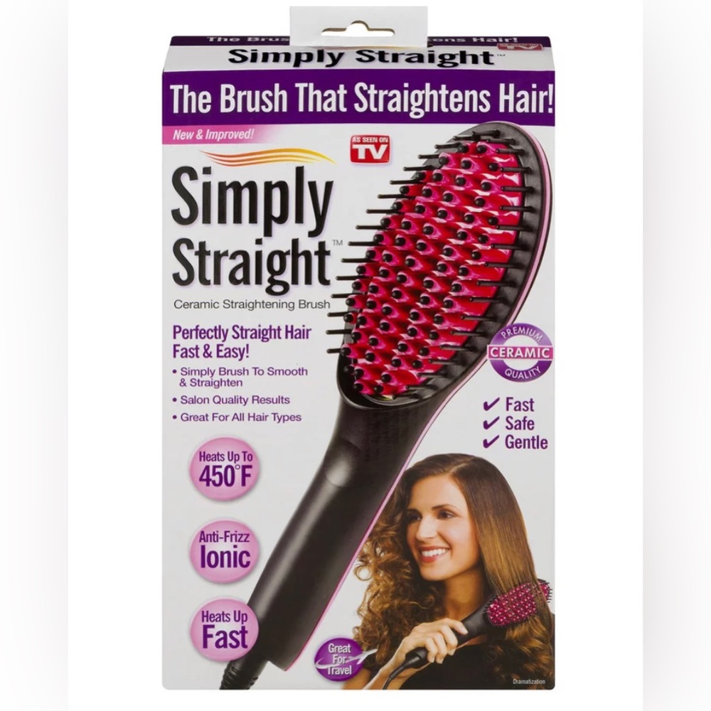 Simply straight, ceramic, straightening brush